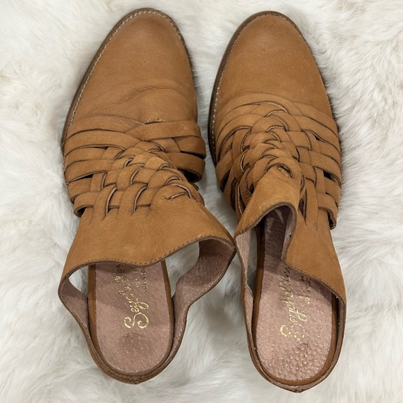 Anthropologie Seychelles Woven Leather Mules size 8.5 - Picture 4 of 7